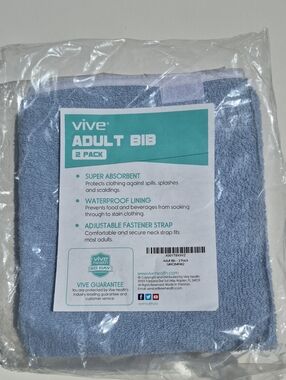 Vive Adult Bib 1 In Pack - Light Blue